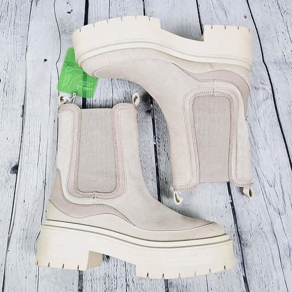 SAM EDELMAN | Lulia suede pull-on platform chunky lug sole chelsea boots - Picture 2 of 12